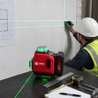 Niveau laser vert SANEITE 16 lignes, auto-nivelant H/V, batterie Li-ion, cage de protection pour la construction