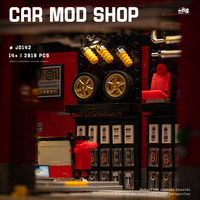 JD142 2819 Piezas MOC Coche MOD Taller de Reparación de Estacionamientos Estilo Americano Bloques de Construcción Ladrillos Modelo de Ensamblaje Juguetes Set de Regalo para Niños