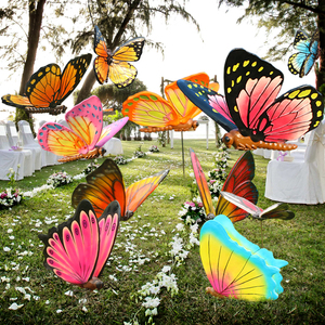 <span class=keywords><strong>Sculpture</strong></span> de papillon géant en fibre de verre, personnalisée, différentes tailles, pour décoration de jardin en plein air, 50 cm - Product Image 3
