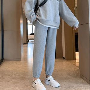 Women's Autumn Winter Casual Waffle Knit Fleece <b>Lined</b> Jogger <b>Pants</b> Loose Fit Mid Waist Micro Elasticity Breathable - Product Image 5