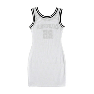 Robe de sport en maille de <span class=keywords><strong>basket</strong></span>-ball Offre Spéciale personnalisée pour femmes OEM Mini robe sans manches d'été - Product Image 3