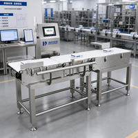 Contrôleur de poids automatique 10 à 3000g en acier inoxydable, machine de pesage dynamique avec 50 préréglages et rejet pneumatique pour l'industrie alimentaire et pharmaceutique