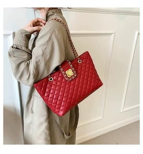 Large Capacity Commuting Bags Women Ladies Korean Style <b>Handbags</b> Diamond Lattice <b>Chain</b> Shoulder Bags - Product Image 5