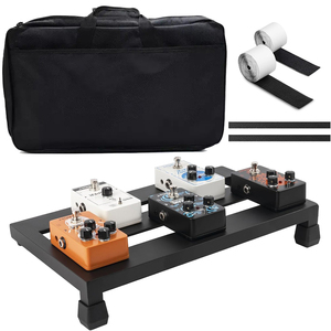 Pédalier de guitare 15'' x 8,6'' x 2,36'', en alliage d'aluminium léger de qualité, avec sac de transport, attaches pour câbles et boucles auto-agrippantes - Product Image 1
