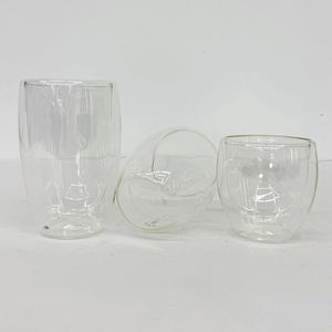 Vasos de Vino Transparentes de Doble Pared de Borosilicato de Alta Calidad, Preperforados, de 8oz, 12oz y 15oz, para Decoración con Purpurina - Product Image 3