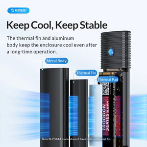 <span class=keywords><strong>ORICO</strong></span>-Carcasa de SSD M.2 de alta velocidad, original, 10Gbps, <span class=keywords><strong>NVME</strong></span>, SATA, 4TB, con disipador de calor de metal integrado, sin herramientas - Product Image 3