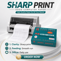 Papier autocopiant de bonne qualité 241 mm 80 colonnes, papier autocopiant durable pour imprimante matricielle