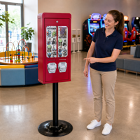 Support de Distributeur Automatique Personnalisé en Acier Galvanisé Rose pour Mini Autocollants Artistiques et Lettres Postales – Location avec Garantie 1 An