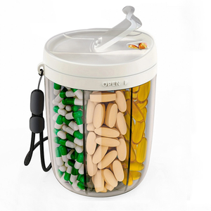 Portable 6-Compartment Vitamin Supplement Storage Box Energy Capsule Organizer with Confusion-Reducing Design - Product Image 4