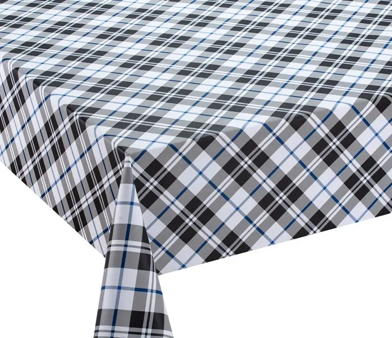 Factory Custom Geruite Gedrukt Plastic Stof Tafel Cover Plaid Pvc Tafelkleed