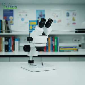 Supplier Profesional Mikroskop Optik Mikroskop Stereo Binokuler SZM-7045 Mikroskop Pendidikan Medis dengan Zoom Kontinu - Product Image 1