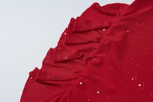 Abito Estivo da Donna 2026 ODM Stile Club con Scollo a V Asimmetrico, Plissettato e con Volant, Sexy e Dolce in Spandex/Nylon - Product Image 5