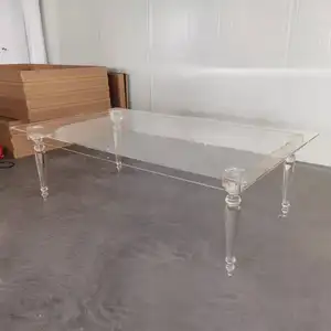 YC-AT Rental event furniture modern acrylic sweetheart bridal table party decor