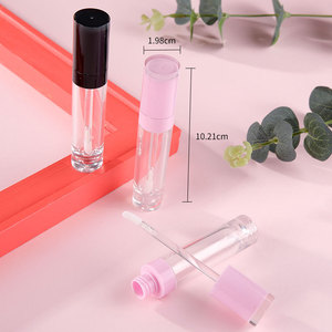 Vente en gros: le 8ml tube brillant à lèvres rond vide avec couvercle rosé ou noir pour emballage cosmétique - Product Image 2