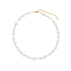 Collar de Moda con Cuentas, Acero Inoxidable 316L, Baño de Oro PVD, Diseño de Perlas Sostenibles y Resistentes - Product Image 2