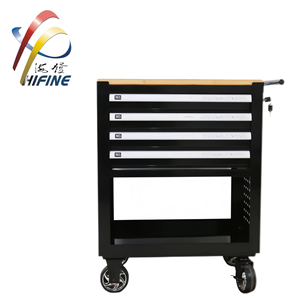 Heavy Duty 4-Drawer Rolling Metal Tool <strong>Cart</strong> with Open Shelf Lockable Mobile Cabinet OEM/ODM Customizable for Garage Workshop - Product Image 1