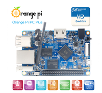 Carte de développement Orange Pi PC Plus 1G + 8G EMMC 100M Ethernet/WiFi/Caméra/MIC/IR compatible Android/Ubuntu/Debian
