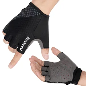 Darevie Reflective Hi-viz Safe Gel Padded Half Finger Cycling Gloves Breathable Anti-slip MTB biking Gloves Cycling Gloves