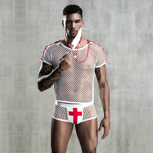 Discothèque Cosplay Hommes Sexy Lingerie Sexy Médecin Mâle <span class=keywords><strong>Sexuel</strong></span> Uniforme Maille Tentation Sexy Lingerie - Product Image 1
