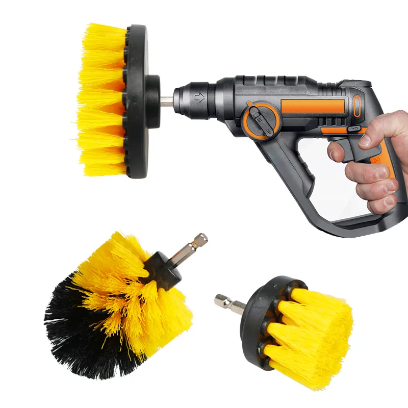 3 pcs 5pcs Electric power scrubber drill brush set power scrubber brush drill Set for cleaning