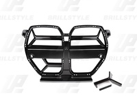 Grille de calandre de pare-chocs avant noire brillante G80 M3 G82 G83 M4 CSL pour BMW 2021 + grilles de rein avant de voiture