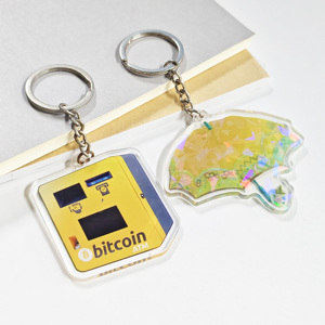 Porte-clés en acrylique transparent avec impression UV personnalisée, sans frais de conception, avec logo Word et design logiciel - Product Image 5