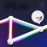 Lampe murale LED RGB intelligente avec application WIFI, assemblage libre, lumière d'ambiance ABS, veilleuse rythmique musicale, rétroéclairage TV, décoration pour chambre et salle de jeux