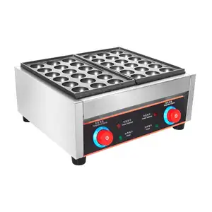 New model EH867 two plates electric takoyaki maker meat pellets octopus balls Japan boat grill for commercial use in canteen
