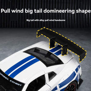 รถโมเดลอัลลอยด์ <span class=keywords><strong>GTR</strong></span> R35 ขนาด 1:22 พร้อมเสียง ไฟ ประตูเปิดได้ ใช้แบตเตอรี่ เหมาะสำหรับทุกวัย - Product Image 4