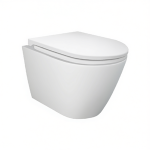 โถสุขภัณฑ์แบบแขวนผนังไร้ขอบ 58 ซม. สีเบจด้าน พร้อมระบบยึดติดแบบซ่อน - Product Image 3