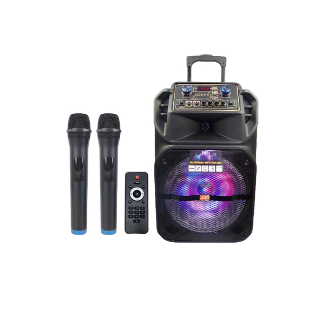 15 Inch Karaoke Trolley Rechargeable BT Speaker With USB FM Function Blue Tooth Wireless Active pa Speaker