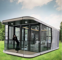 Prefabricado 28 metros cuadrados 38 metros cuadrados moderno insonorizado personalizado Modular prefabricado móvil pequeña casa de cápsula espacial