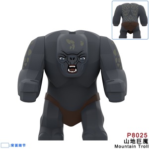 Minifigurines Troll de la Caverne, Troll de la Pierre, Troll de la Montagne P8023-P8025 compatibles avec les blocs de construction Lego Hobbit Seigneur des Anneaux - Product Image 4