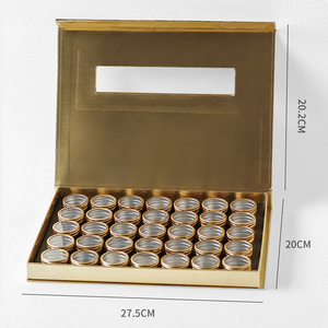 35 Grid/ Set Wholesale Independent Aluminum & Acrylic Plastic Nail Art Tooth Gems Empty Storage Nail Decorations Box Nail Tool - Product Image 2