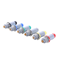 Negro Rojo Amarillo Azul Verde Gris Equipo médico Plástico Push Pull 2-8Pin IP50 Autoblocante Impermeable Macho/Hembra Serie P