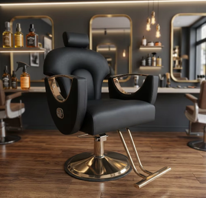Fauteuil de coiffure de luxe réglable en hauteur et inclinable, pour la coupe, la permanente et la coloration des cheveux, banc de beauté, chaise de barbier, chaise de salon - Product Image 5