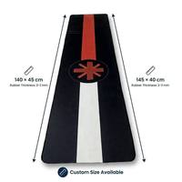 Protecteur de pied de matelas personnalisé avec logo 140*45cm en caoutchouc naturel et polyester, antidérapant, résistant à l'eau, tapis de présentation pour meubles