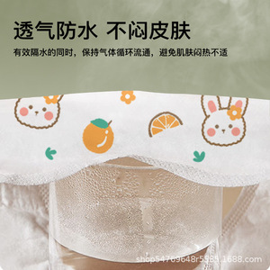 Disposable Bibs Apple Shaped Absorbent Waterproof For 0-12 Months Babies With Animal Cartoon Patterns - Product Image 4