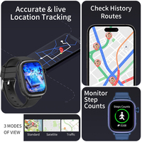 Reloj Inteligente para Niños, Reloj Inteligente Deportivo Android con GPS, WIFI, SOS, Videollamada, Cámara, Tarjeta SIM 4G, Llamadas Telefónicas, Juegos, IA