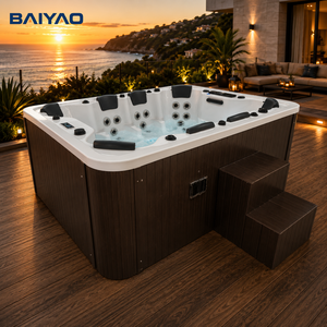 Spa Extérieur Haut de Gamme 8 <span class=keywords><strong>Personnes</strong></span>, Bain à Remous Balnéo de Couleur Blanche avec Système Balboa, Certifié CE pour Hôtels - Product Image 4
