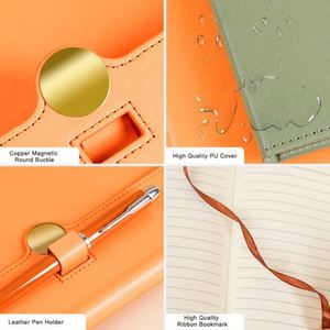 Customizable Exquisite <b>Notepad</b> Set Business Gift Leather <b>A5</b> Hardcover Planner Book with Pen - Product Image 2
