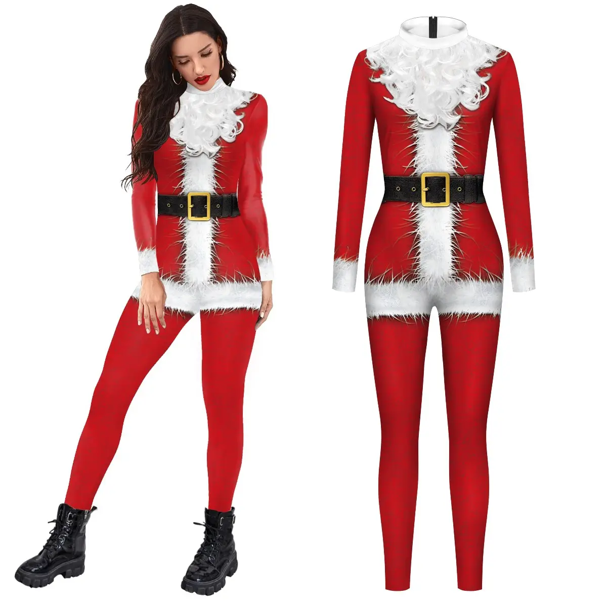 Nadanbao Merk 2022 Best Selling Custom Hoge Kwaliteit Sexy 3d Gedrukt Suits Vrouwen Of Man Jumpsuit Kostuum Voor Kerst
