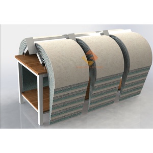 قابل للطي مخصص معدن و MDF سجادة عرض موقف مع طاولة لفرشات الأرضيات وعينات السجاد - Product Image 2