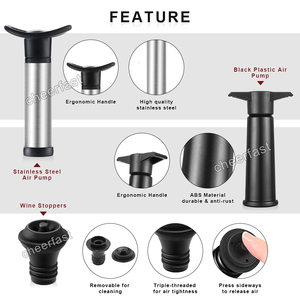 Bouchon de bouteille de <span class=keywords><strong>vin</strong></span> rouge <span class=keywords><strong>sous</strong></span> <span class=keywords><strong>vide</strong></span> avec pompe à air intégrée, 4 valves réutilisables anti-fuite, scellant pour bouteille de <span class=keywords><strong>vin</strong></span>, pompe à <span class=keywords><strong>vide</strong></span> pour <span class=keywords><strong>vin</strong></span> - Product Image 5