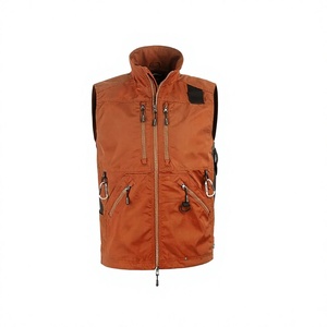 Top Trendy Eco-Friendly Orange Dog Training Vest Zip Pockets IP68 Waterproof Nylon/Polyester Material Carabiner Hooks for - Product Image 1