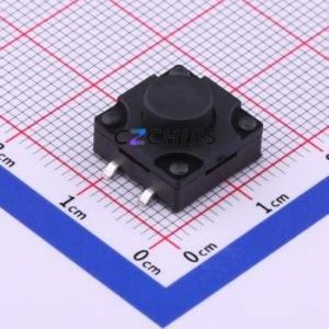 TS-1011S-A9B3-D2 Tactile Switch SMD-4P,12x12mm Switch Single Pole Single Throw Round Button 2.5N Vertical Mount - Product Image 1