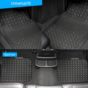Tapis de sol de voiture hexagonaux en caoutchouc robuste, 4 pièces, antidérapants, stock Pologne, livraison directe UE - Product Image 2