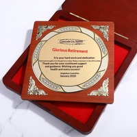 Médaille en bois gravée et imprimée UV « Merci pour votre retraite », cadeau commémoratif créatif, décoration de bureau de style chinois pour enseignants