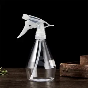 500 ml empty custom plastic clear cleaning room spray bottle with trigger pump spray with custom logs