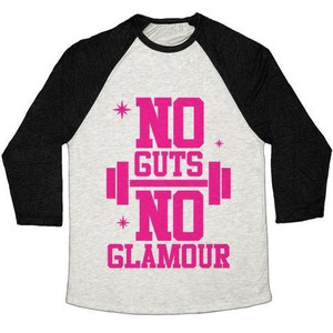 No Guts No Glamour Unisex Tri-Blend <b>Baseball</b> <b>Tee</b> - Product Image 4